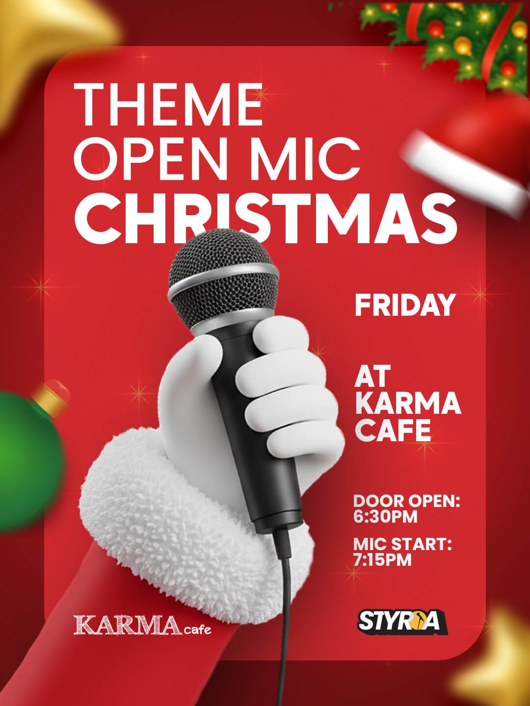 Christmas Theme Open Mic